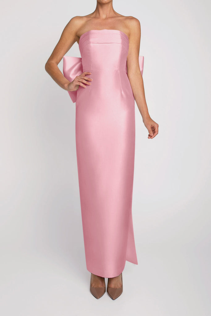 Buy Pink Silk Organza Embellished Boat Gown For Women by Mirroir Online at  Aza Fashions.